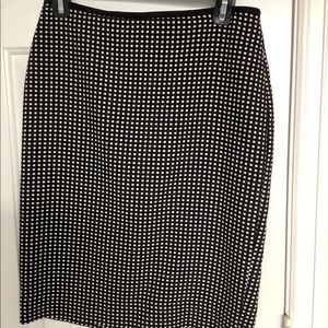 - Ann Taylor black and white knee length skirt size 2